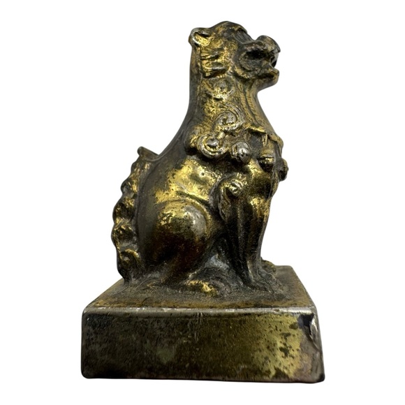 Other - Vintage 2” Brass Foo Dog‎ Figurine – Chinese Guardian Lion Miniature